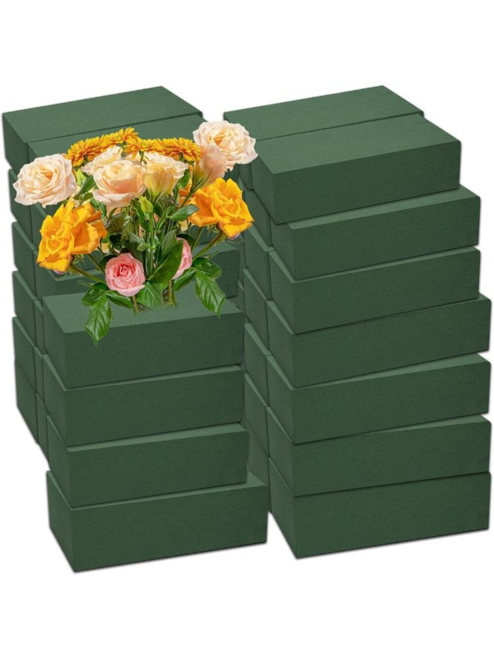 40 Pcs Floral Foam Blocks for Fresh & Dried Flowers, Crafting & Arrangements